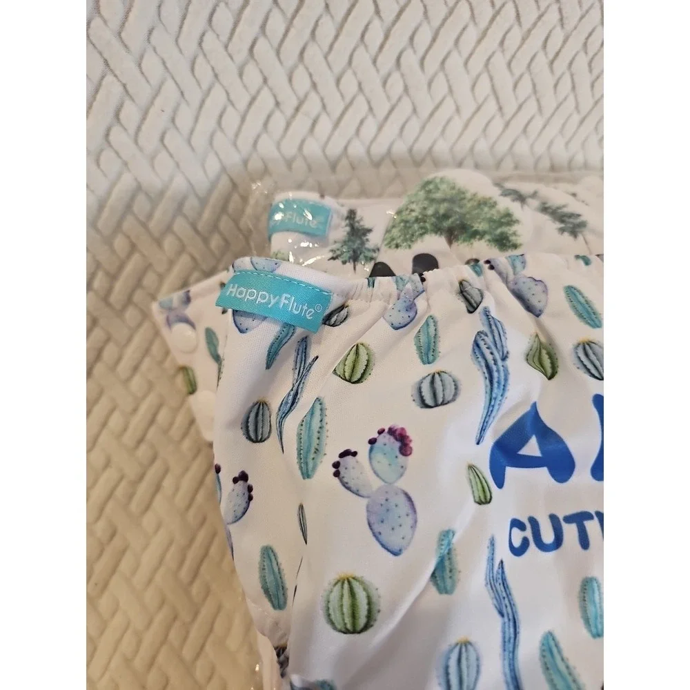 HappyFlute 8 Newborn Baby Cloth Pocket Diapers‎ Adjustable Reusable for Baby